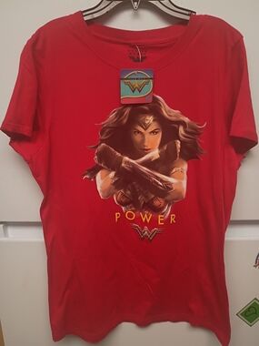 DC Red Wonder Woman POWER Graphic Tee